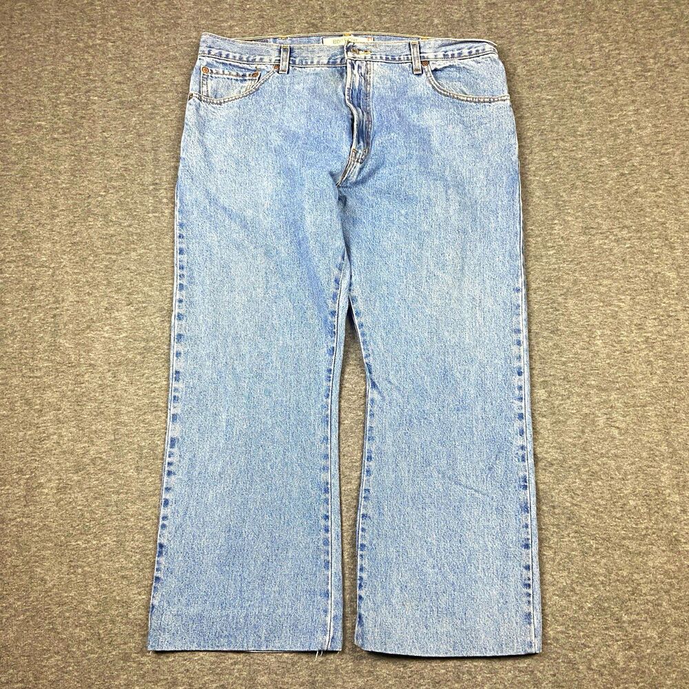 Levi's 517  Bootcut Jeans Men's 40 Hemmed Blue Light Wash Denim Read Work Skate